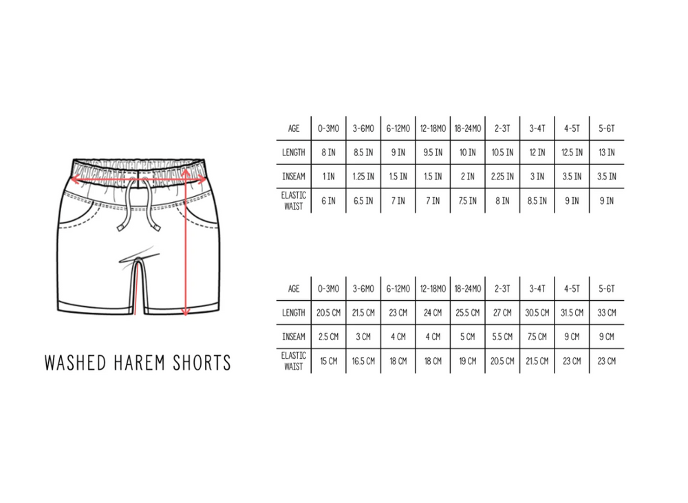 Washed Harem Shorts // Navy