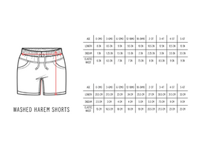 Washed Harem Shorts // Navy