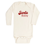 "Santa Baby" Long Sleeve Bodysuit // Cream