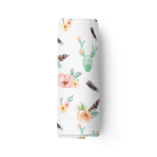 
                
                    Load image into Gallery viewer, Bamboo Swaddle Blanket // Desert Rose
                
            