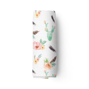 Bamboo Swaddle Blanket // Desert Rose