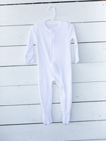 Organic Thermal Zip Footie // White