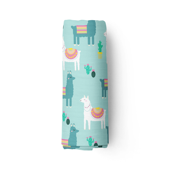 Bamboo Swaddle Blanket // Llama