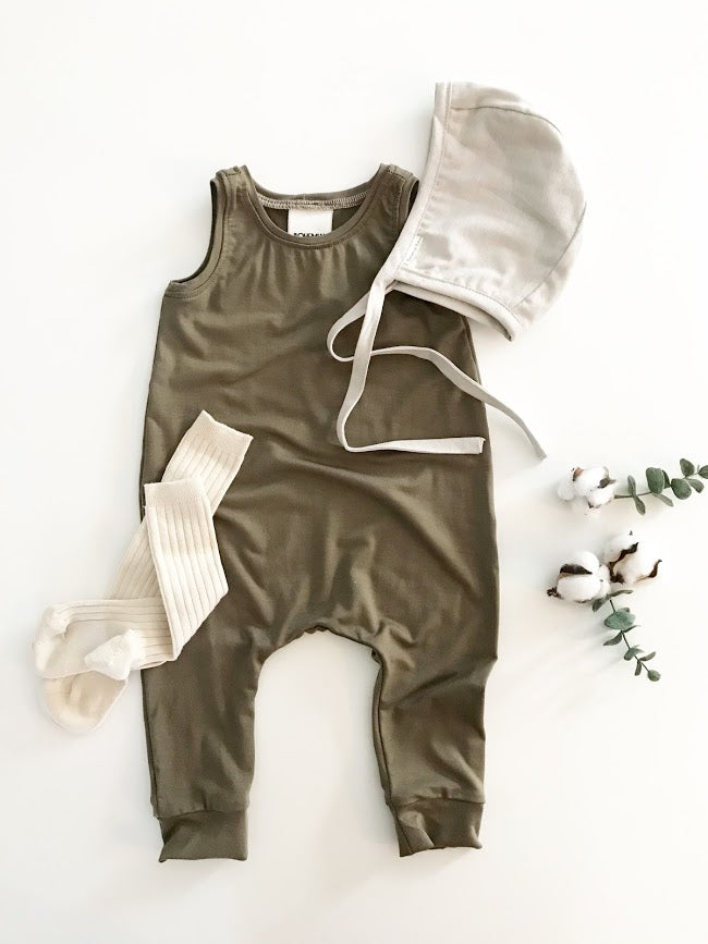 Tank Romper // Olive