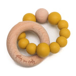 Crew Teether // Silicone + Wood // Mustard