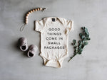 "Good Things Come In Small Packages" Bodysuit // Cream