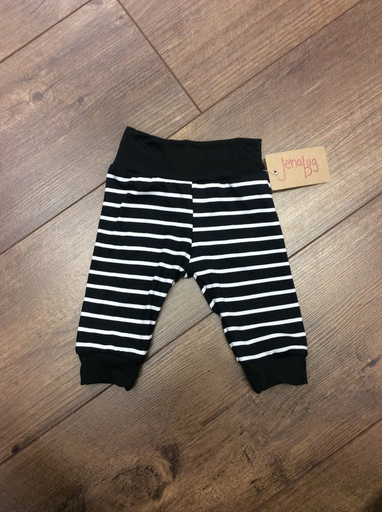 Joggers // Black & White Stripe