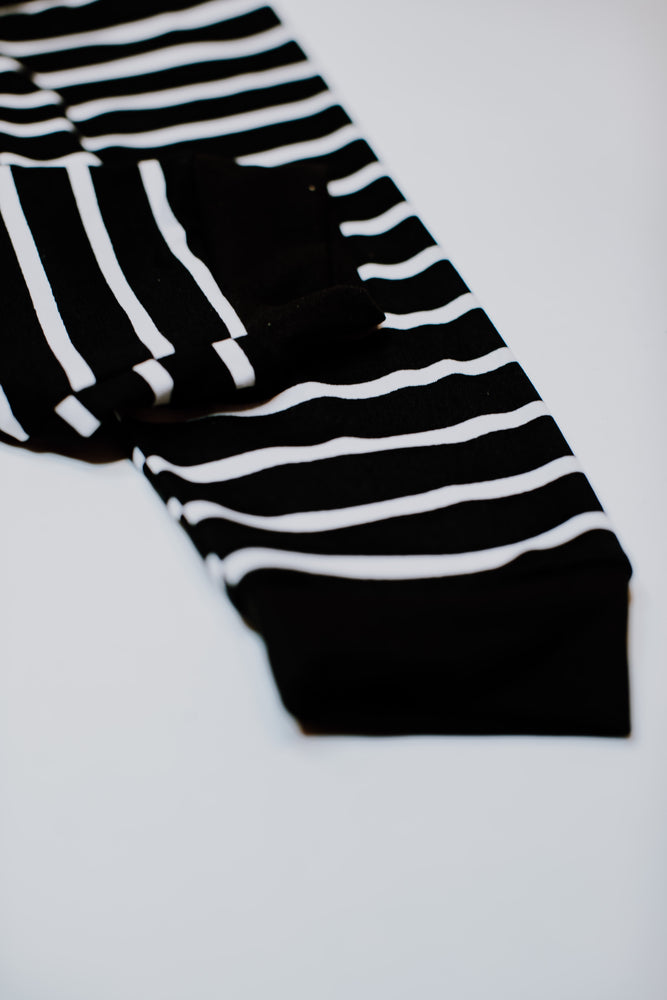 Joggers // Black & White Stripe