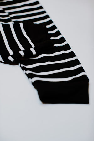 Joggers // Black & White Stripe