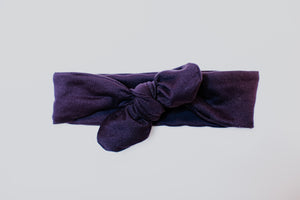 Knot Bow Headband // Eggplant