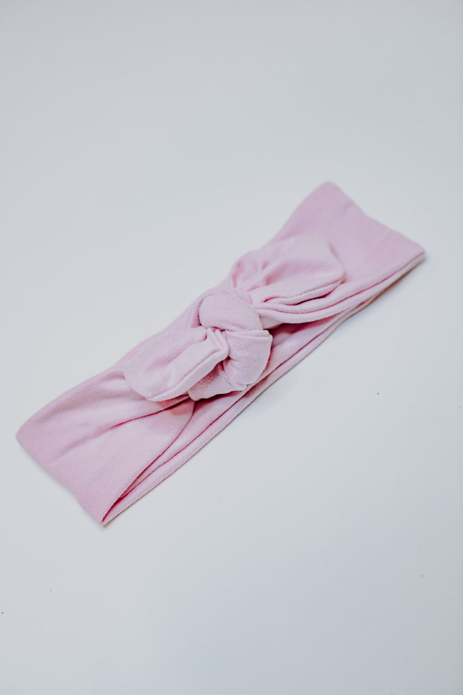 Knot Bow Headband // Pink