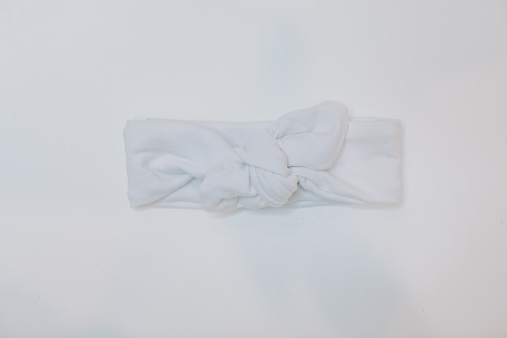 Knot Bow Headband // White