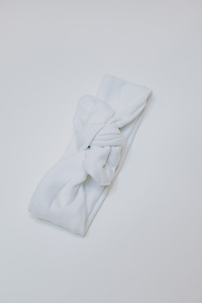 Knot Bow Headband // White