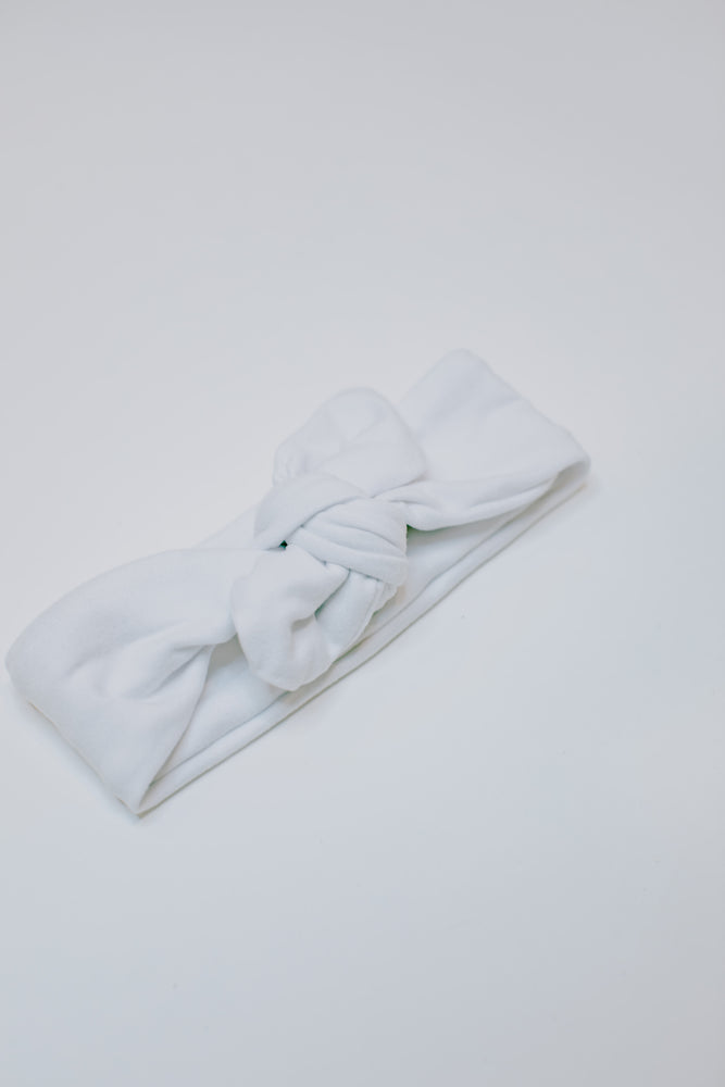 Knot Bow Headband // White