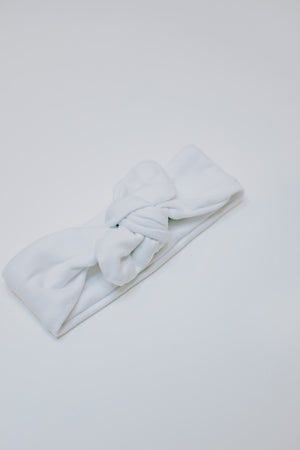 Knot Bow Headband // White
