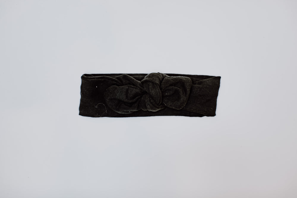 Knot Bow Headband // Black