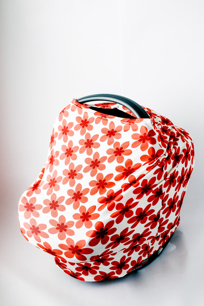 
                
                    Load image into Gallery viewer, 5-in-1 Multi Use Cover // Red Flower
                
            