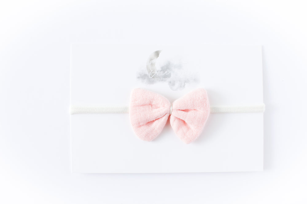 Gauze Bow Headband // Blush