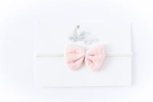 Gauze Bow Headband // Blush