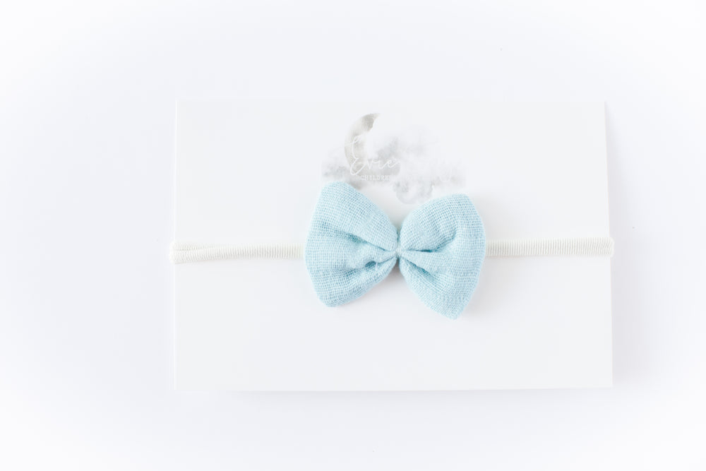 Gauze Bow Headband // Sea