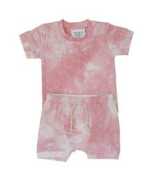 
                
                    Load image into Gallery viewer, Tie Dye Two-piece Short Set // Pink
                
            