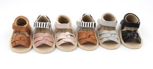 Isla Stripe Sandals // Blush