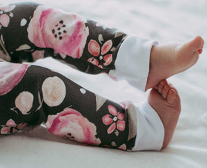 Charcoal Floral Leggings