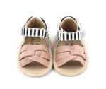 Isla Stripe Sandals // Blush