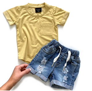 Pocket Tee // Mustard