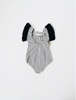 Flutter Sleeve Leo // Black & White Stripe