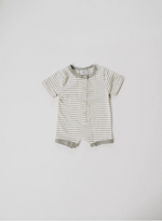 Shortie Romper // Gray Stripe