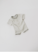 Shortie Romper // Gray Stripe