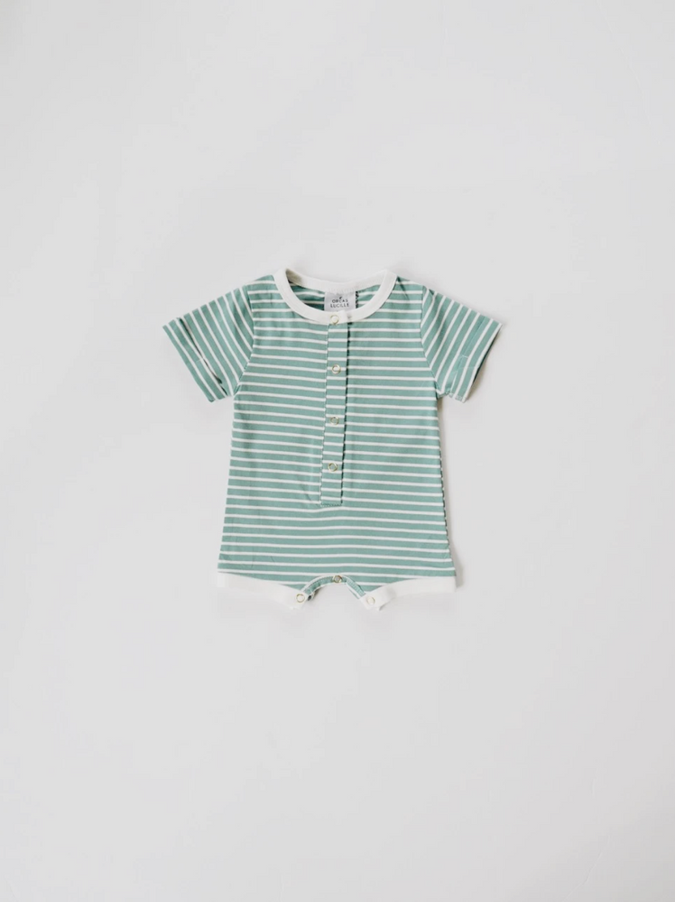 Shortie Romper // Ocean Stripe