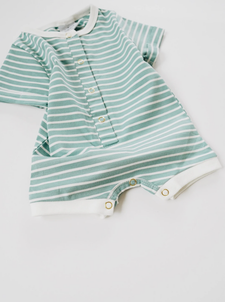 Shortie Romper // Ocean Stripe