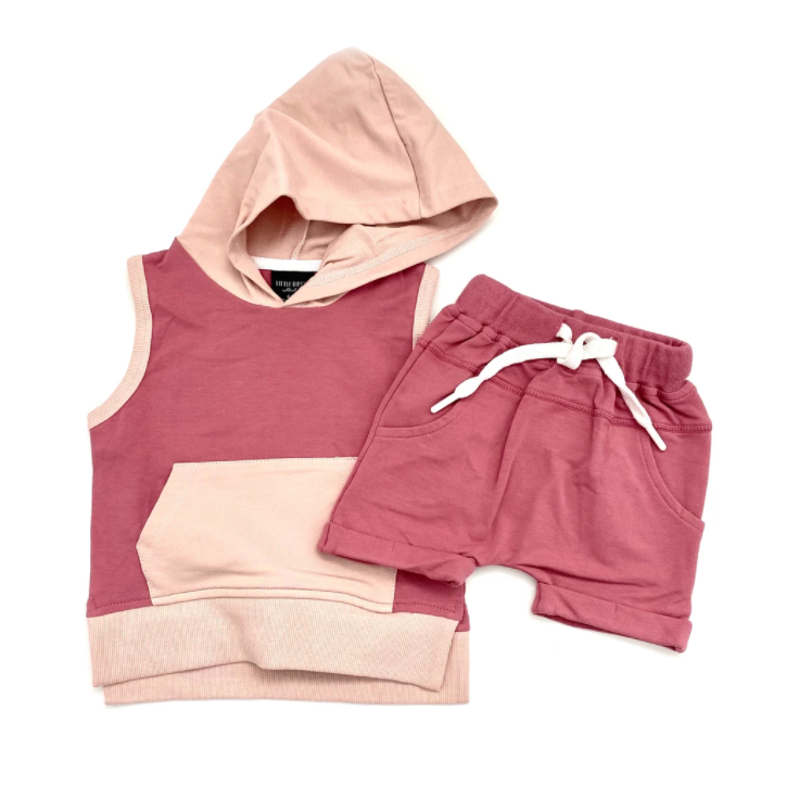 Rolled Harem Shorts // Dusty Rose