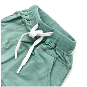 Rolled Harem Shorts // Seafoam Grey
