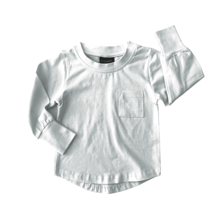 
                
                    Load image into Gallery viewer, Long Sleeve Pocket Tee // White
                
            