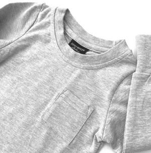 Long Sleeve Pocket Tee // GREY