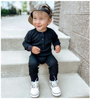 Thermal Romper // Black // 18-24 Month