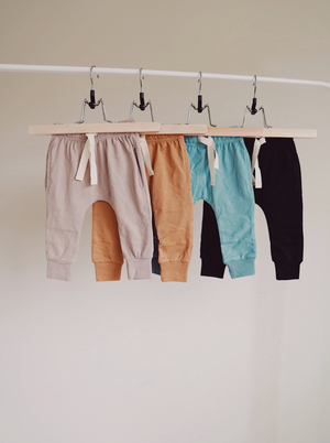 Brushed Cotton Joggers // Teal