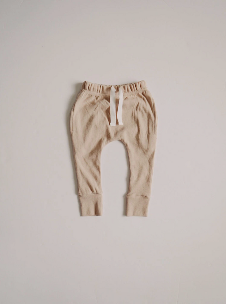 Ribbed Pocket Joggers // Almond