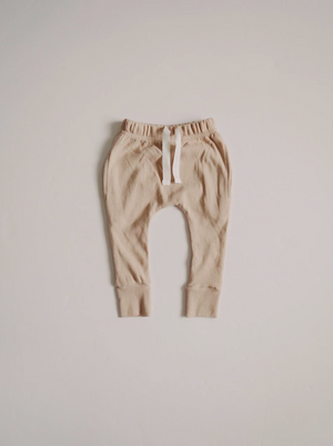 Ribbed Pocket Joggers // Almond