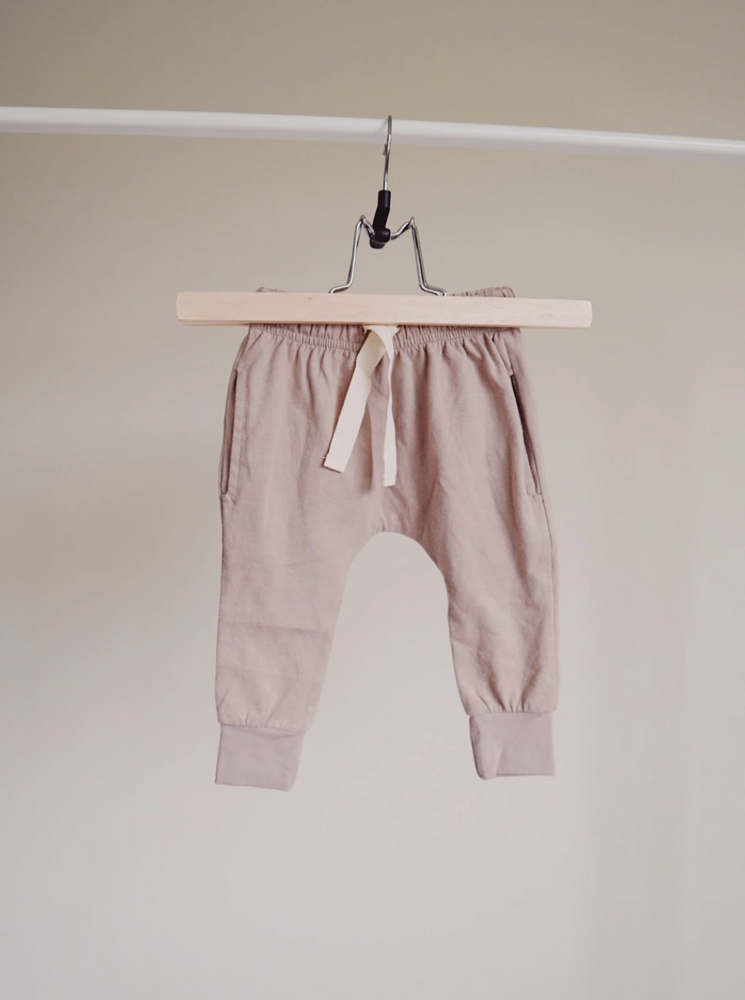 Brushed Cotton Joggers // Mushroom