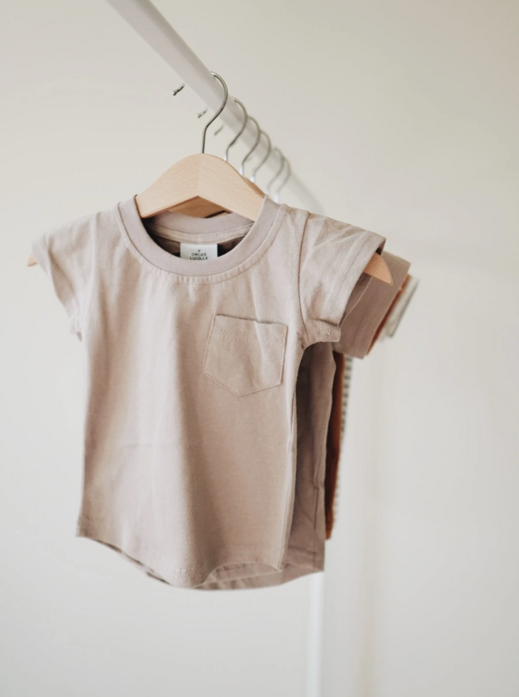 Brushed Cotton Tee // Mushroom