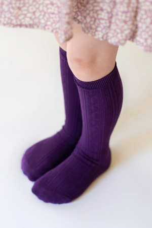 Knee High Socks // Purple Plum