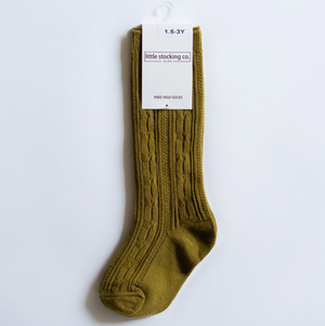 
                
                    Load image into Gallery viewer, Knee High Socks // Bright Olive Green
                
            