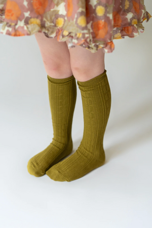 Knee High Socks // Bright Olive Green