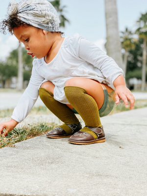 Knee High Socks // Bright Olive Green