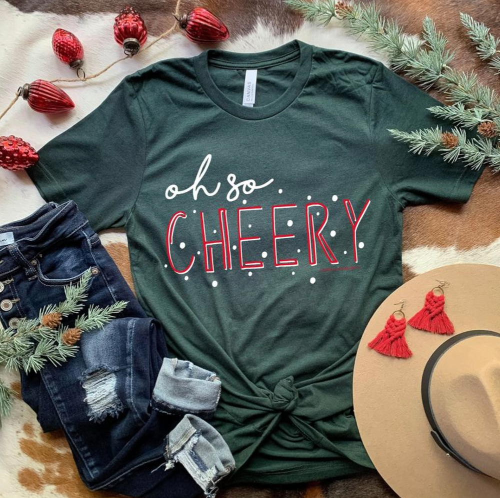
                
                    Load image into Gallery viewer, MAMA //&amp;quot;Oh So Cheery&amp;quot; Tee // Emerald Green
                
            