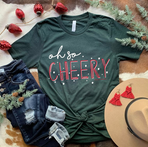 MAMA //"Oh So Cheery" Tee // Emerald Green